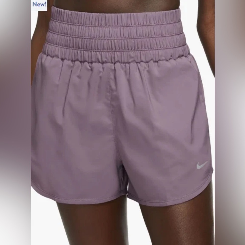 Nike Dri-FIT Ultrahigh Waist 3-Inch Brief Lined Shorts Large Training Violet